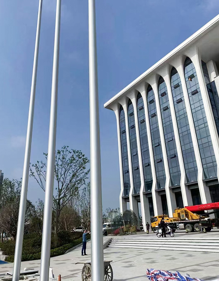 Aluminum alloy electric intelligent lifting conical flagpole Aluminum alloy electric intelligent lifting conical flagpole