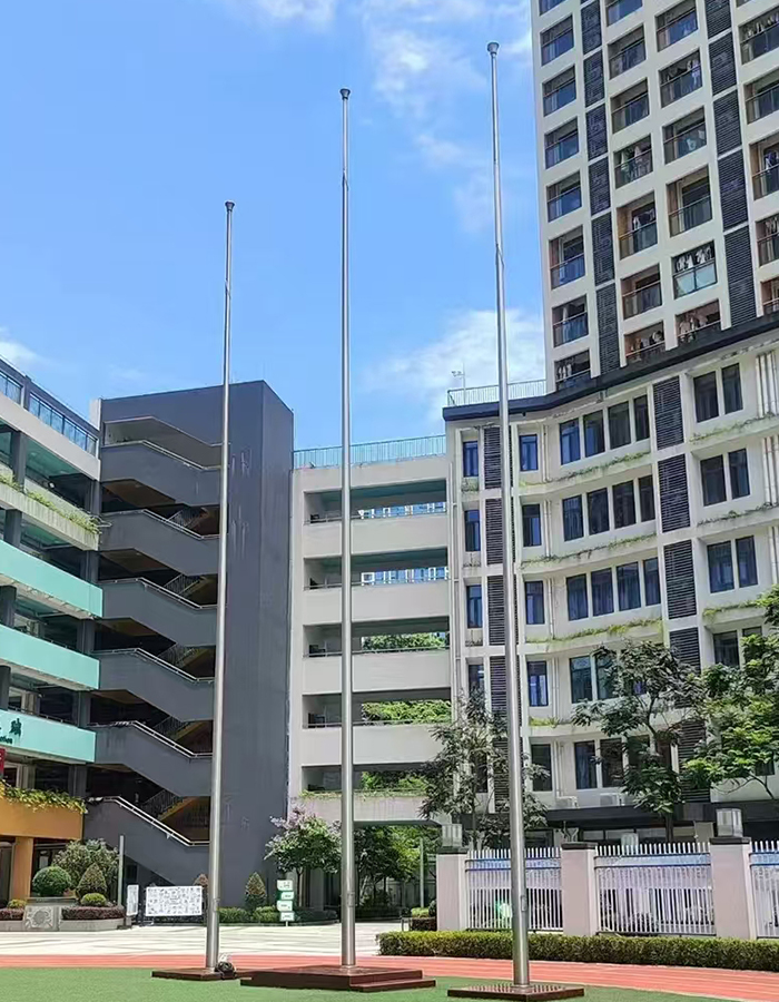 Conical stainless steel intelligent electric lifting flagpole Conical stainless steel intelligent electric lifting flagpole