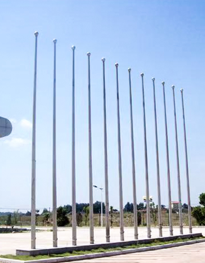 Conical stainless steel intelligent electric lifting flagpole Conical stainless steel intelligent electric lifting flagpole