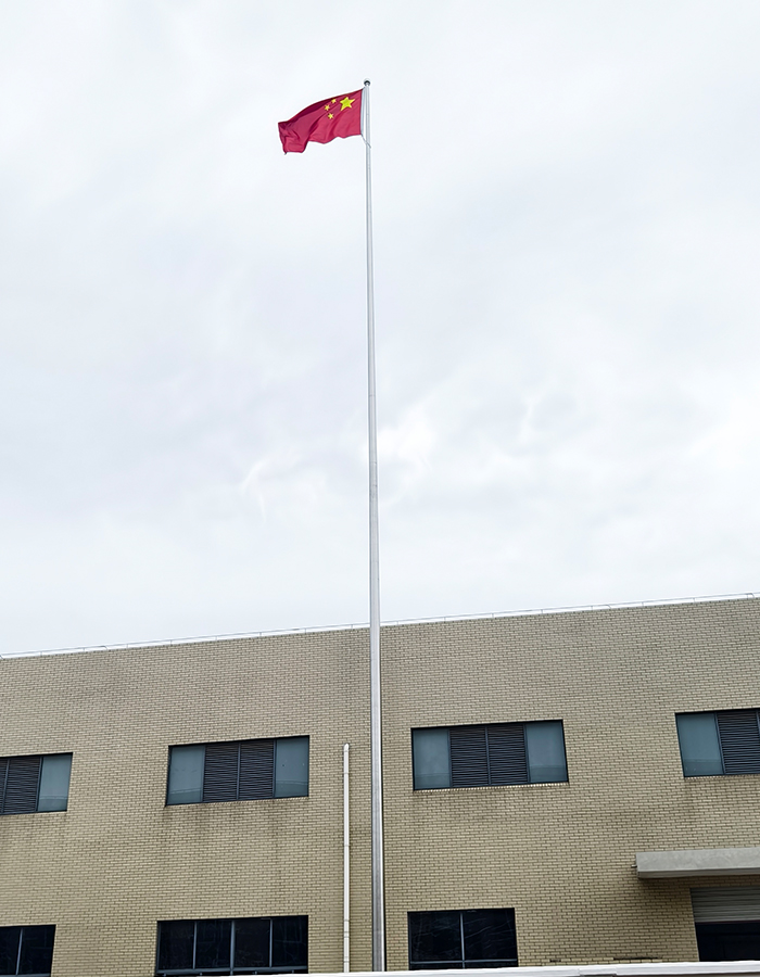 Conical stainless steel intelligent electric lifting flagpole Conical stainless steel intelligent electric lifting flagpole