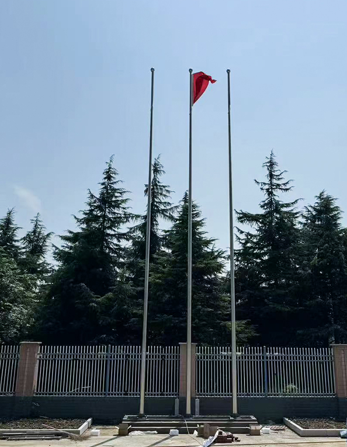 Conical stainless steel intelligent electric lifting flagpole Conical stainless steel intelligent electric lifting flagpole