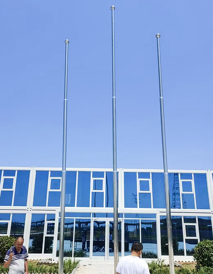Conical stainless steel intelligent electric lifting flagpole Conical stainless steel intelligent electric lifting flagpole