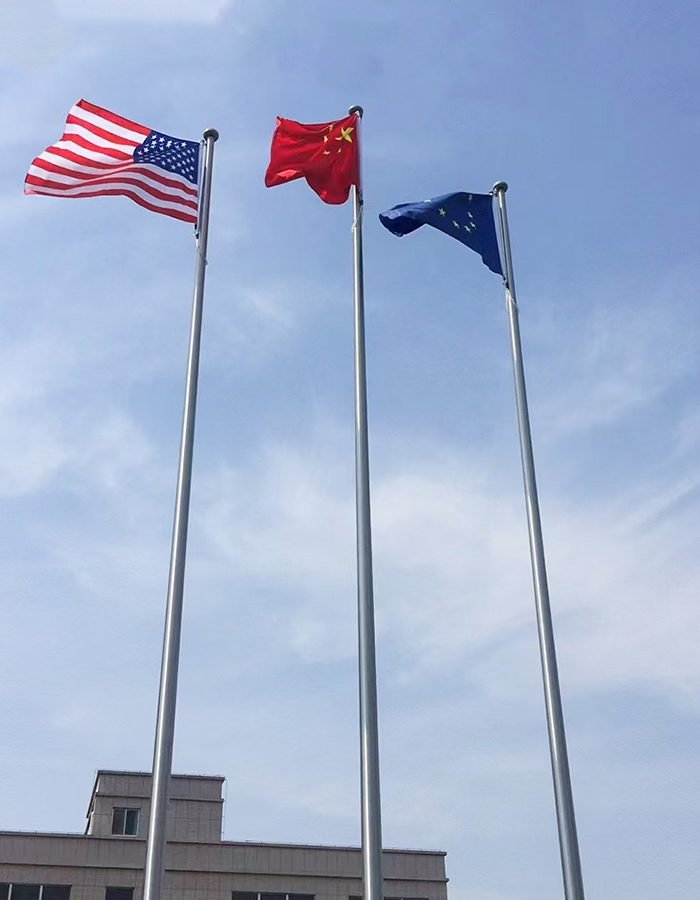Conical stainless steel intelligent electric lifting flagpole Conical stainless steel intelligent electric lifting flagpole
