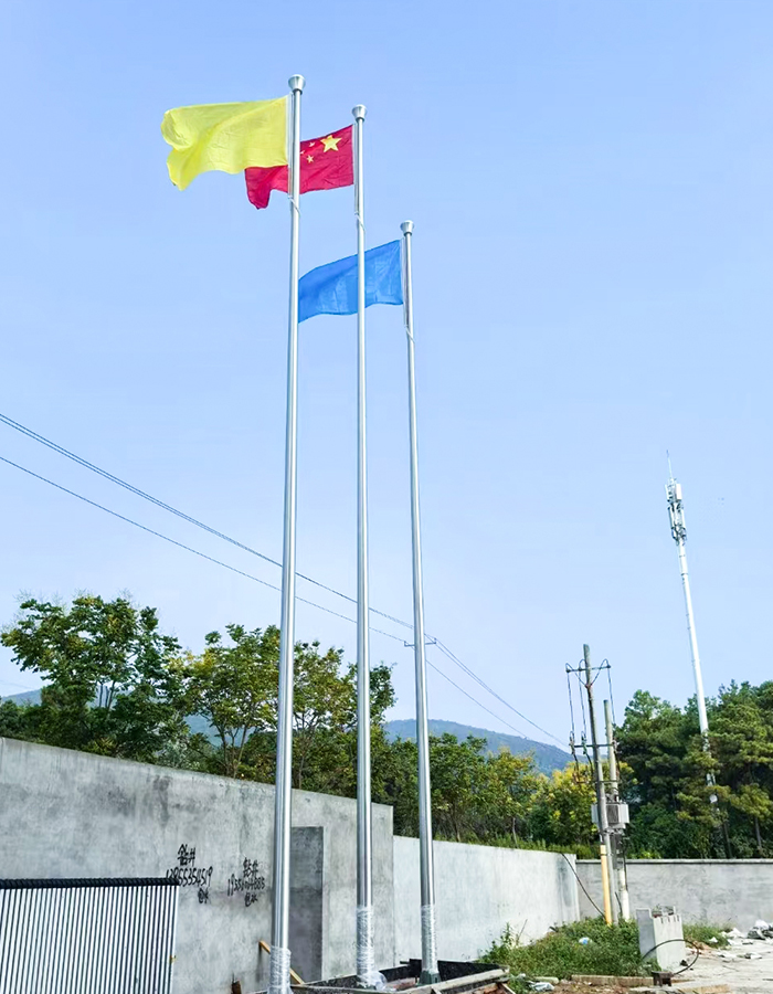 Conical stainless steel intelligent electric lifting flagpole Conical stainless steel intelligent electric lifting flagpole