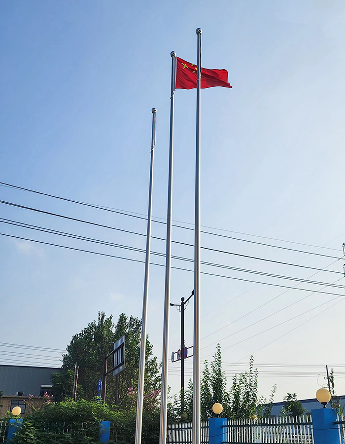 Hindi kinakalawang na asero pahalang na parangal na flagpole Hindi kinakalawang na asero pahalang na parangal na flagpole
