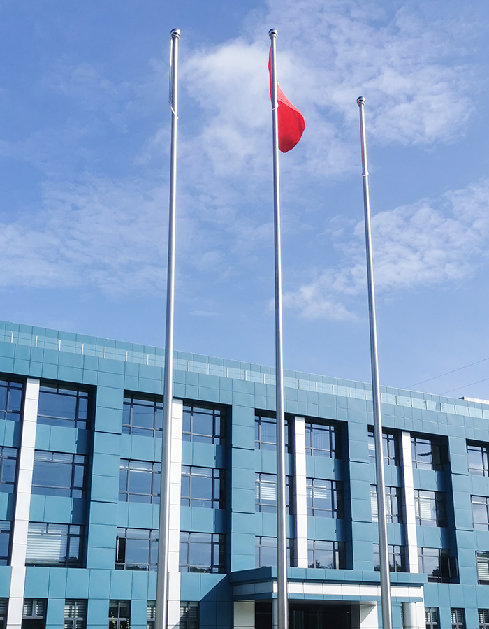 Hindi kinakalawang na asero pahalang na parangal na flagpole Hindi kinakalawang na asero pahalang na parangal na flagpole
