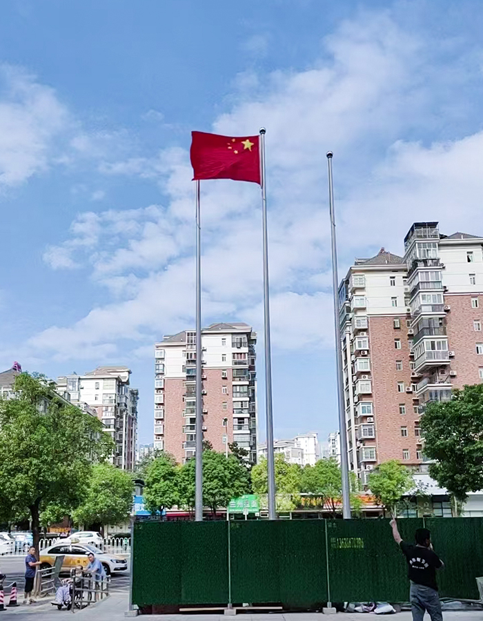 Hindi kinakalawang na asero pahalang na parangal na flagpole Hindi kinakalawang na asero pahalang na parangal na flagpole
