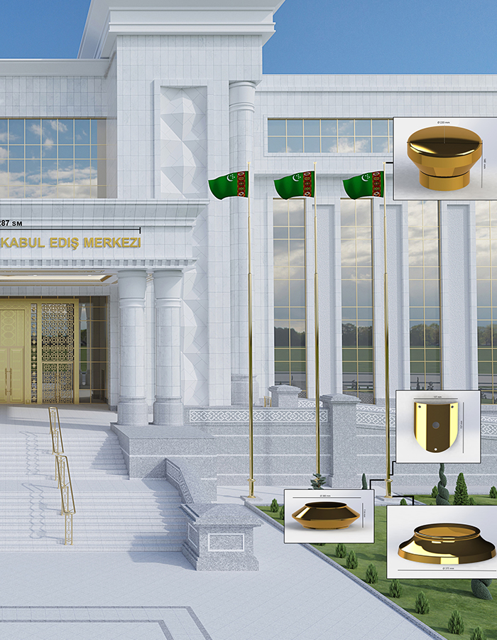 High-end na titanium conical intelligent lifting flagpole High-end na titanium conical intelligent lifting flagpole